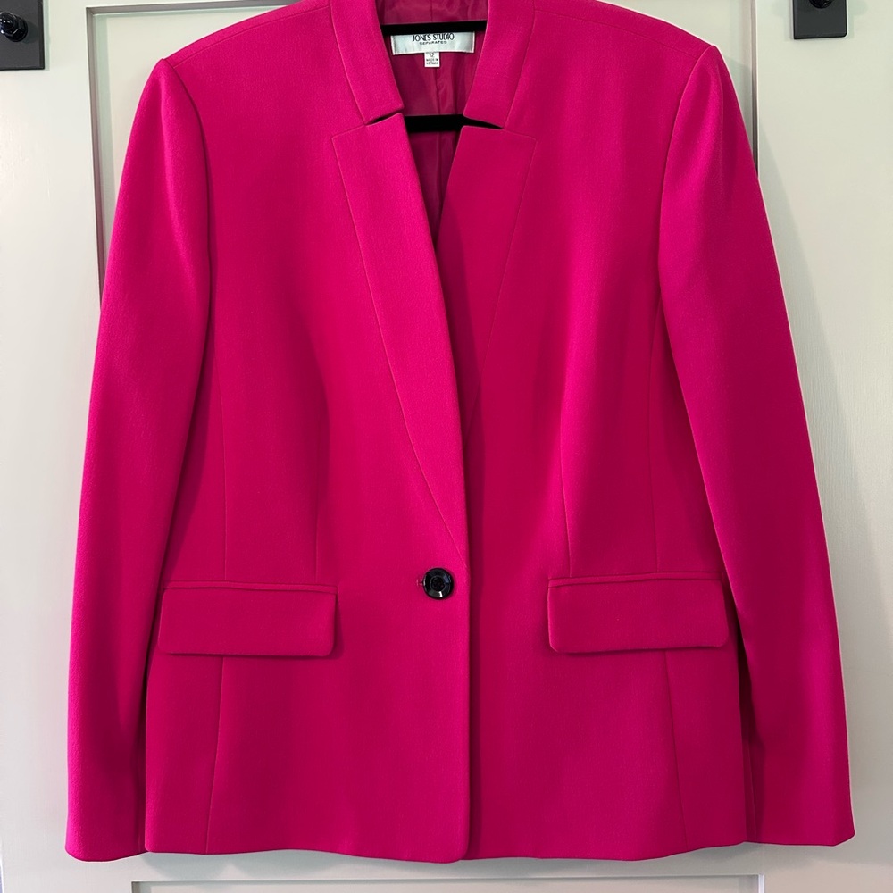 Jones Studio Pink Blazer Jacket Modern Professional
